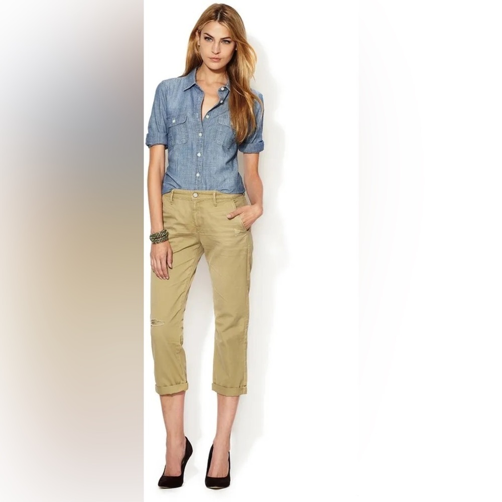 AG Jeans • Standard Issue Ex-Boyfriend Khaki Crop, Regulations, Boyfriend Cut 31 - Picture 3 of 8
